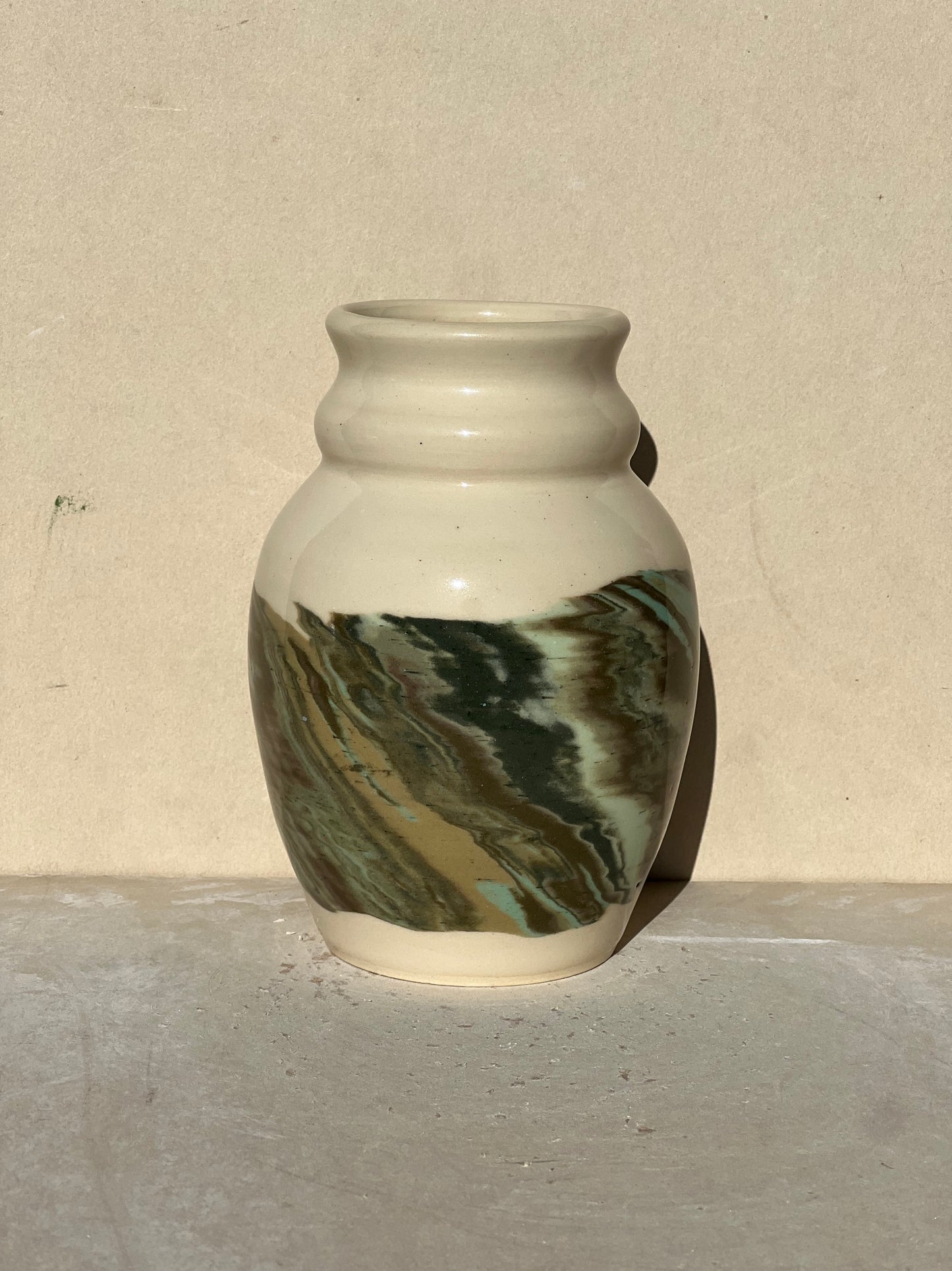 All Green Nerikomi Vase