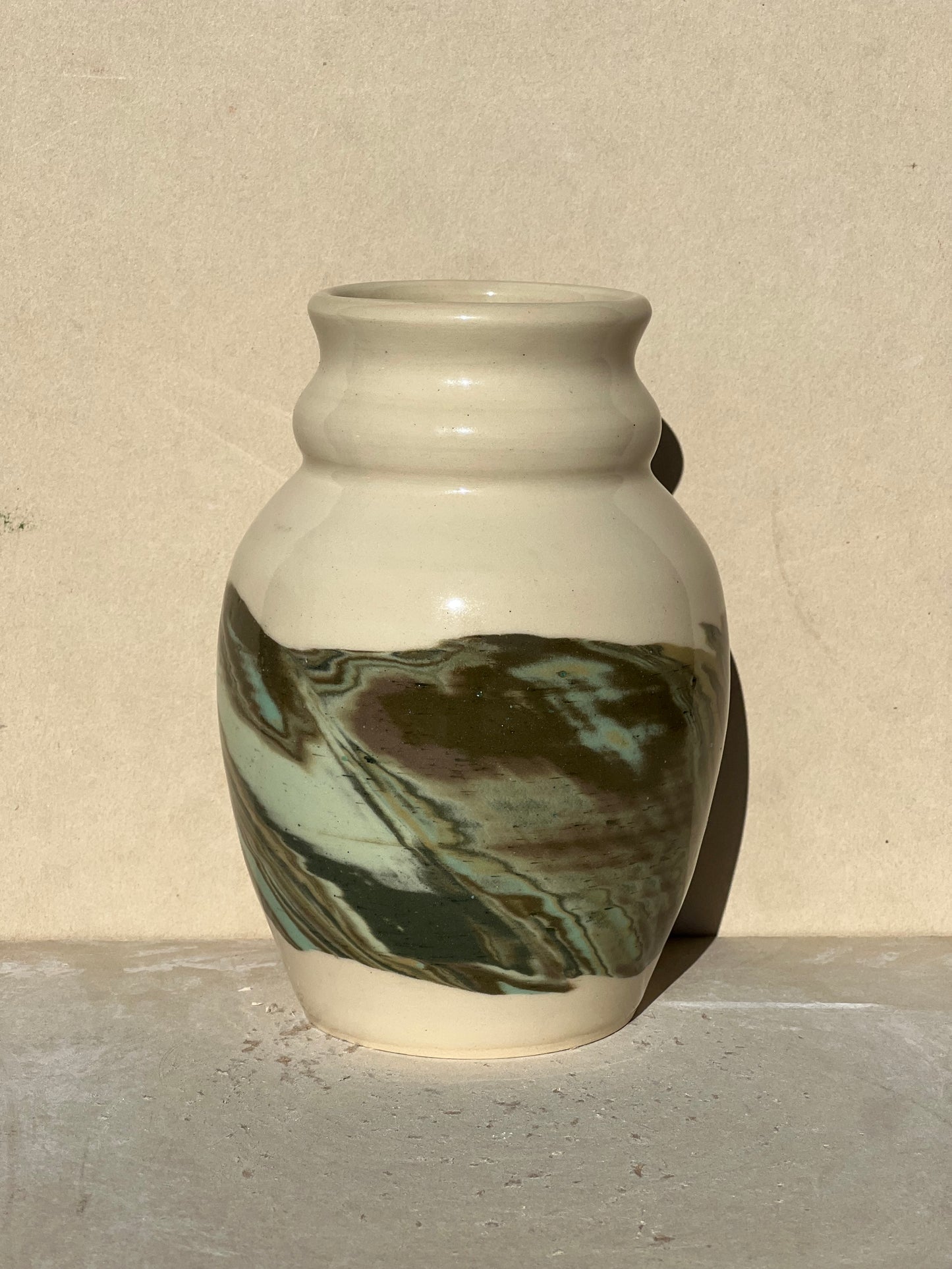 All Green Nerikomi Vase