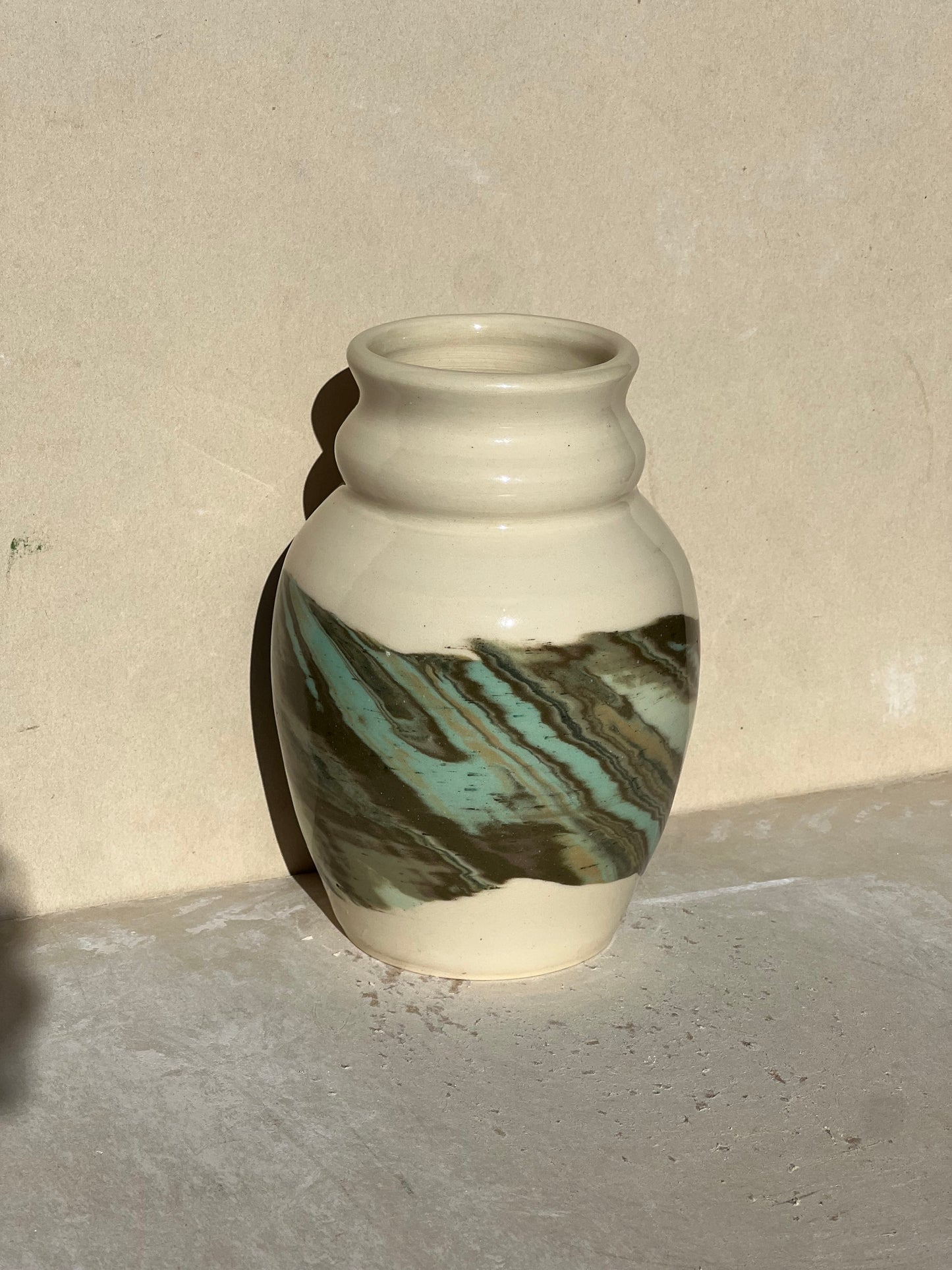 All Green Nerikomi Vase