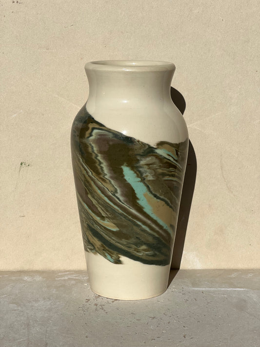 All Green Nerikomi Vase