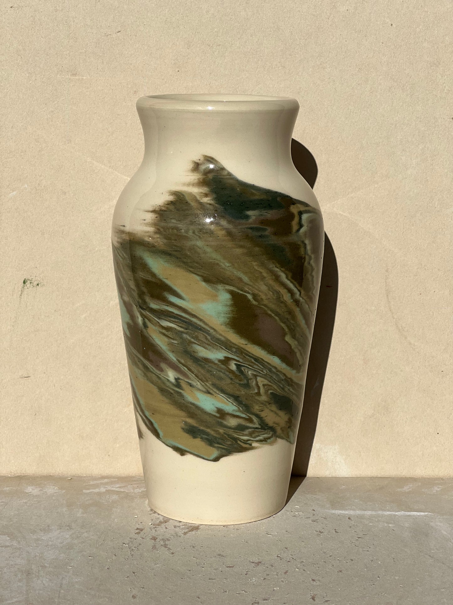 All Green Nerikomi Vase