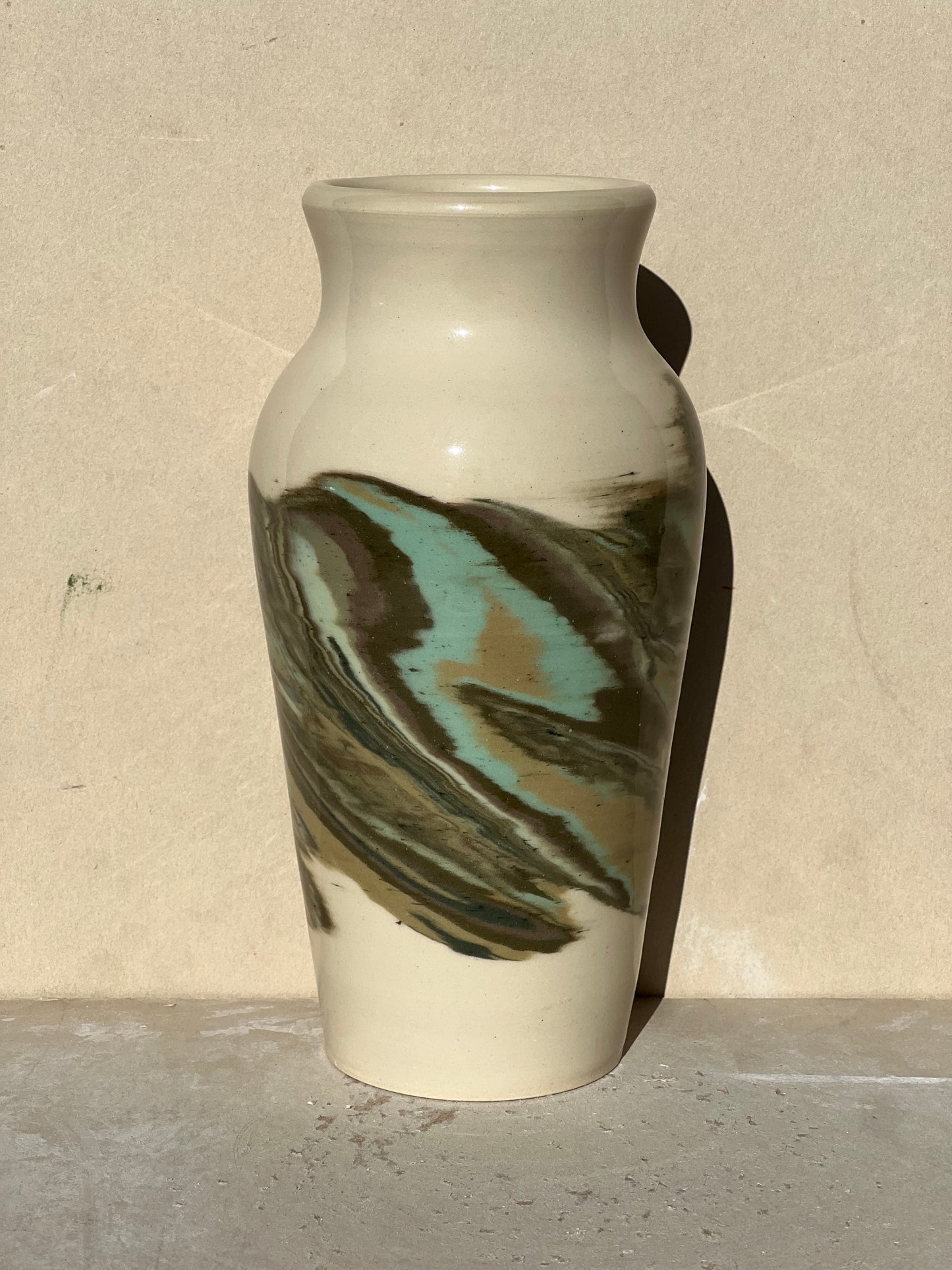 All Green Nerikomi Vase