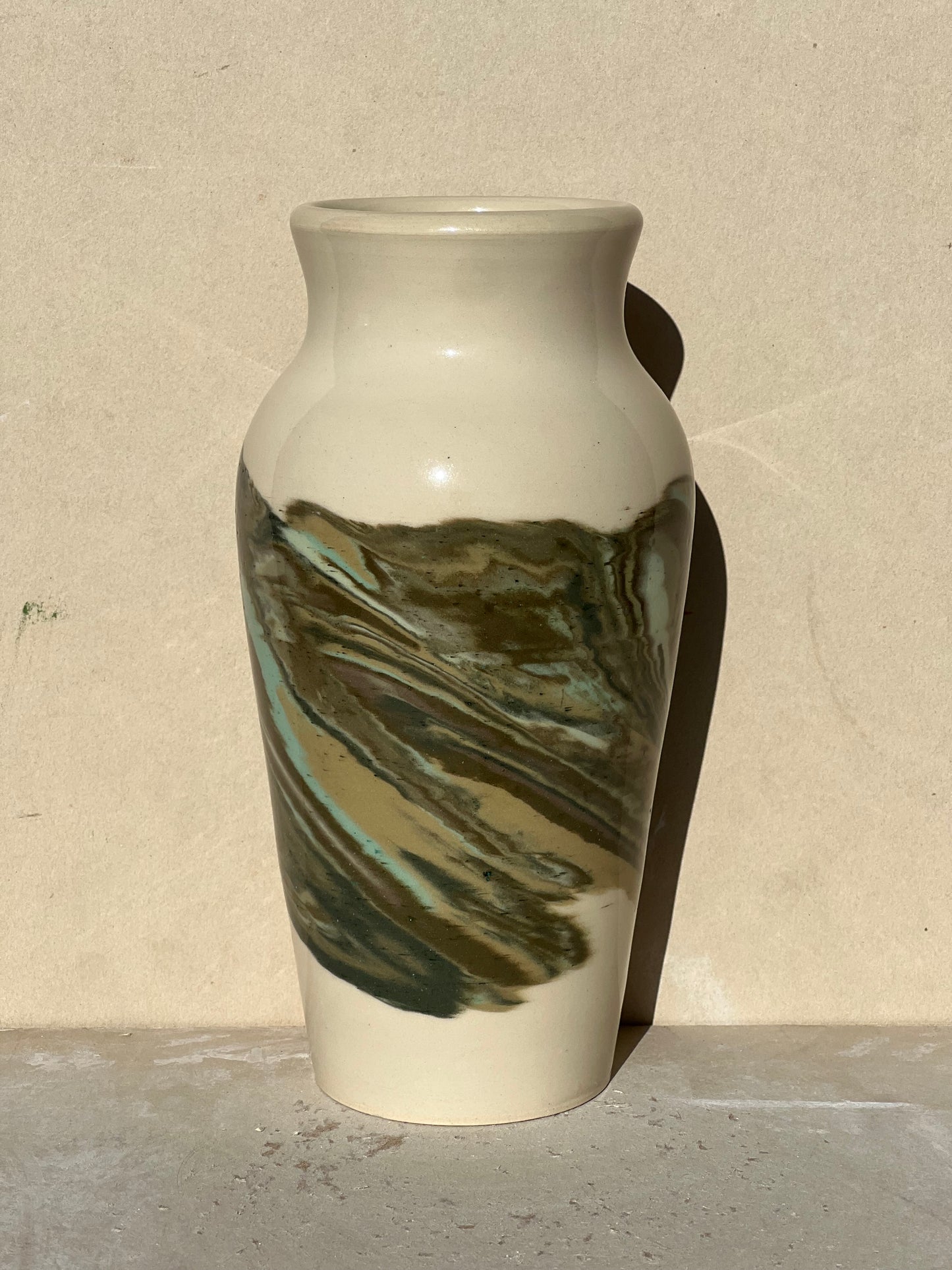 All Green Nerikomi Vase