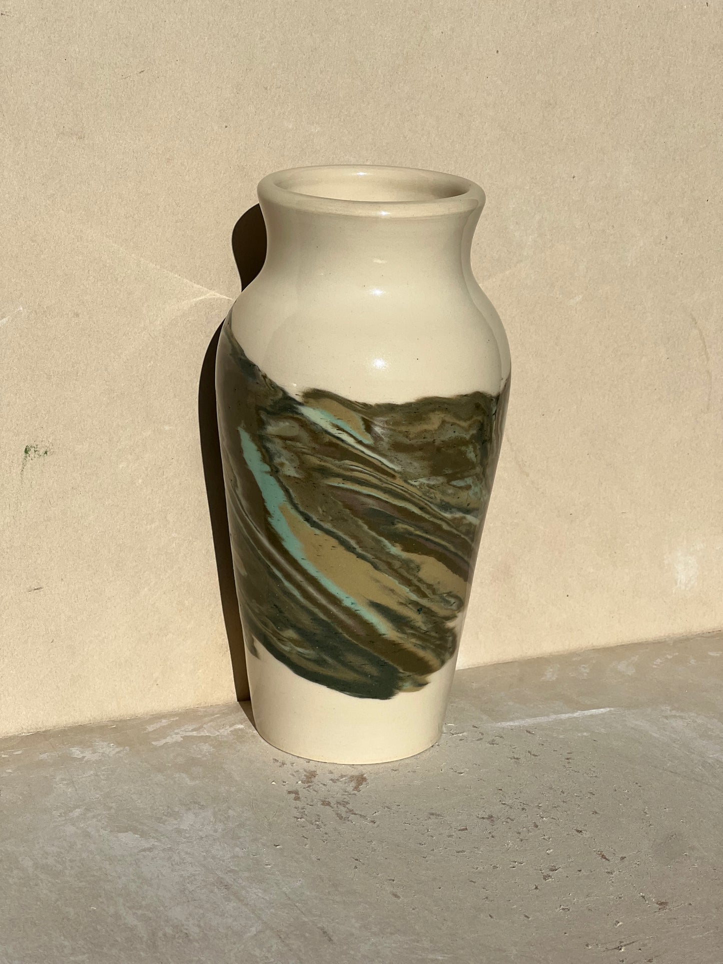 All Green Nerikomi Vase