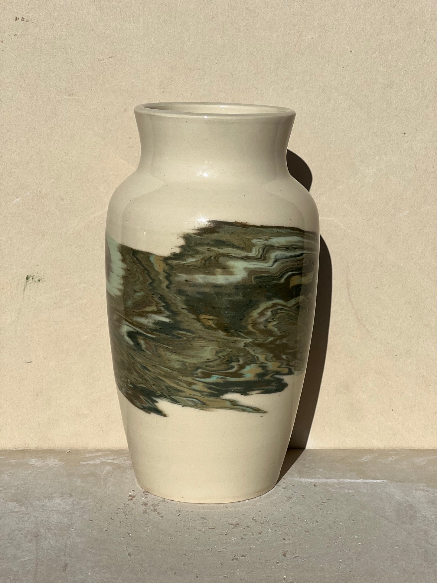 All Green Nerikomi Vase