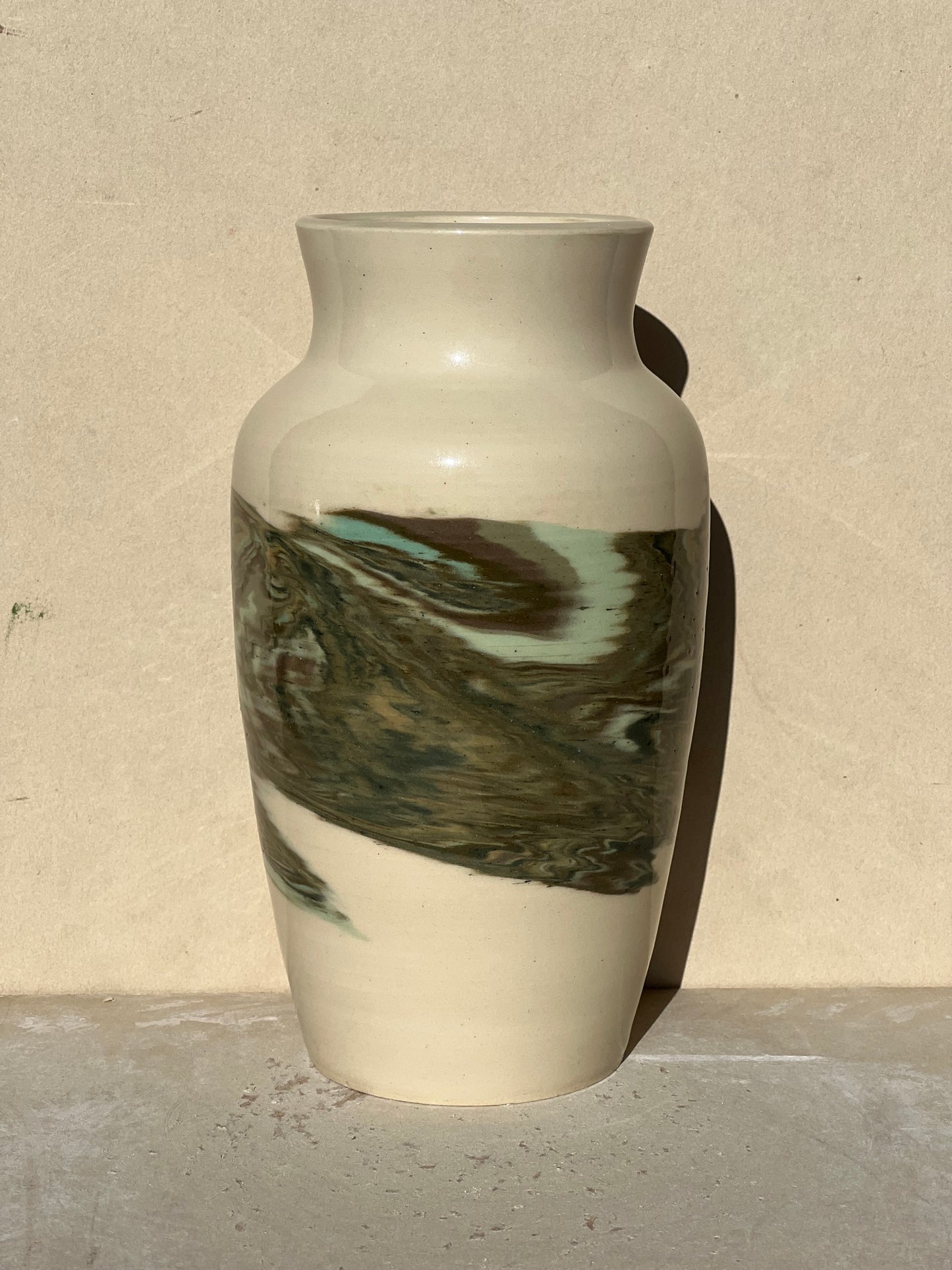 All Green Nerikomi Vase
