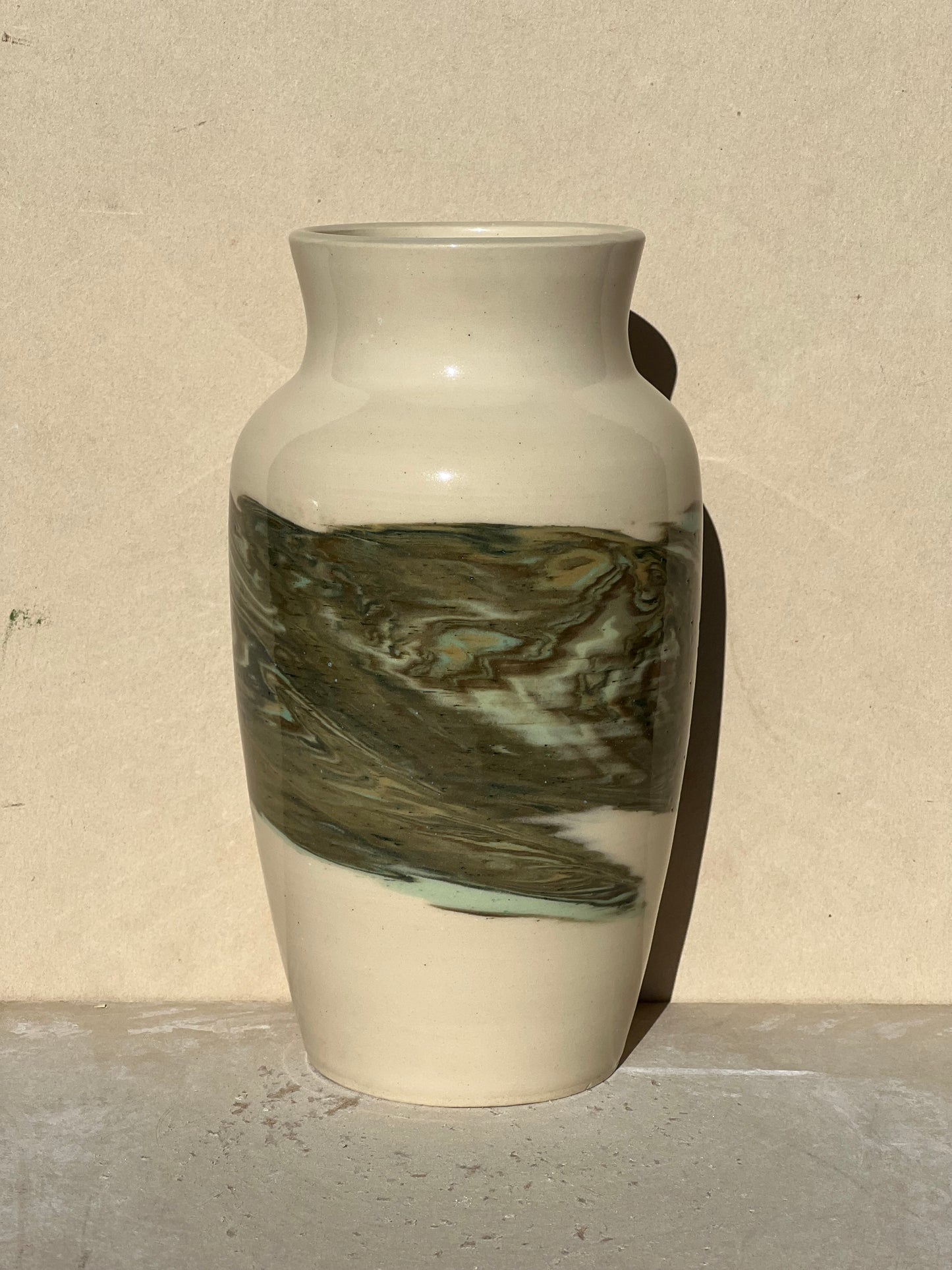 All Green Nerikomi Vase