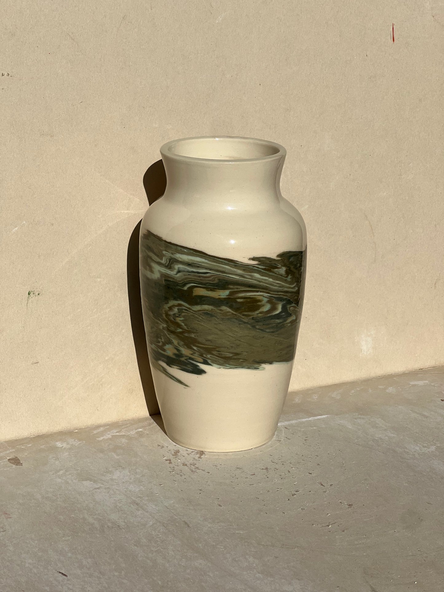 All Green Nerikomi Vase