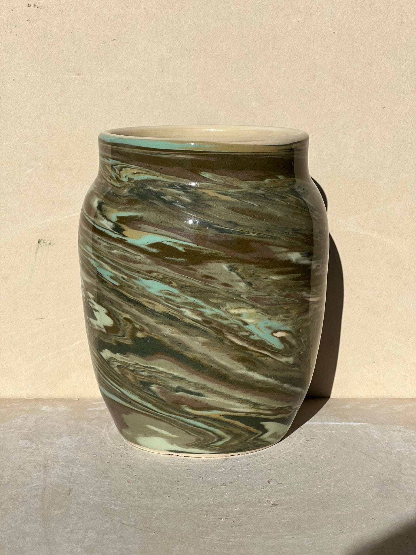 All Green Nerikomi Vase