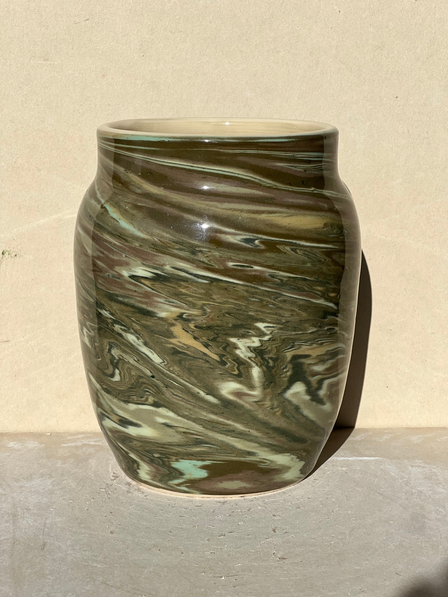 All Green Nerikomi Vase