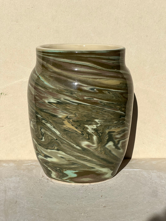 All Green Nerikomi Vase