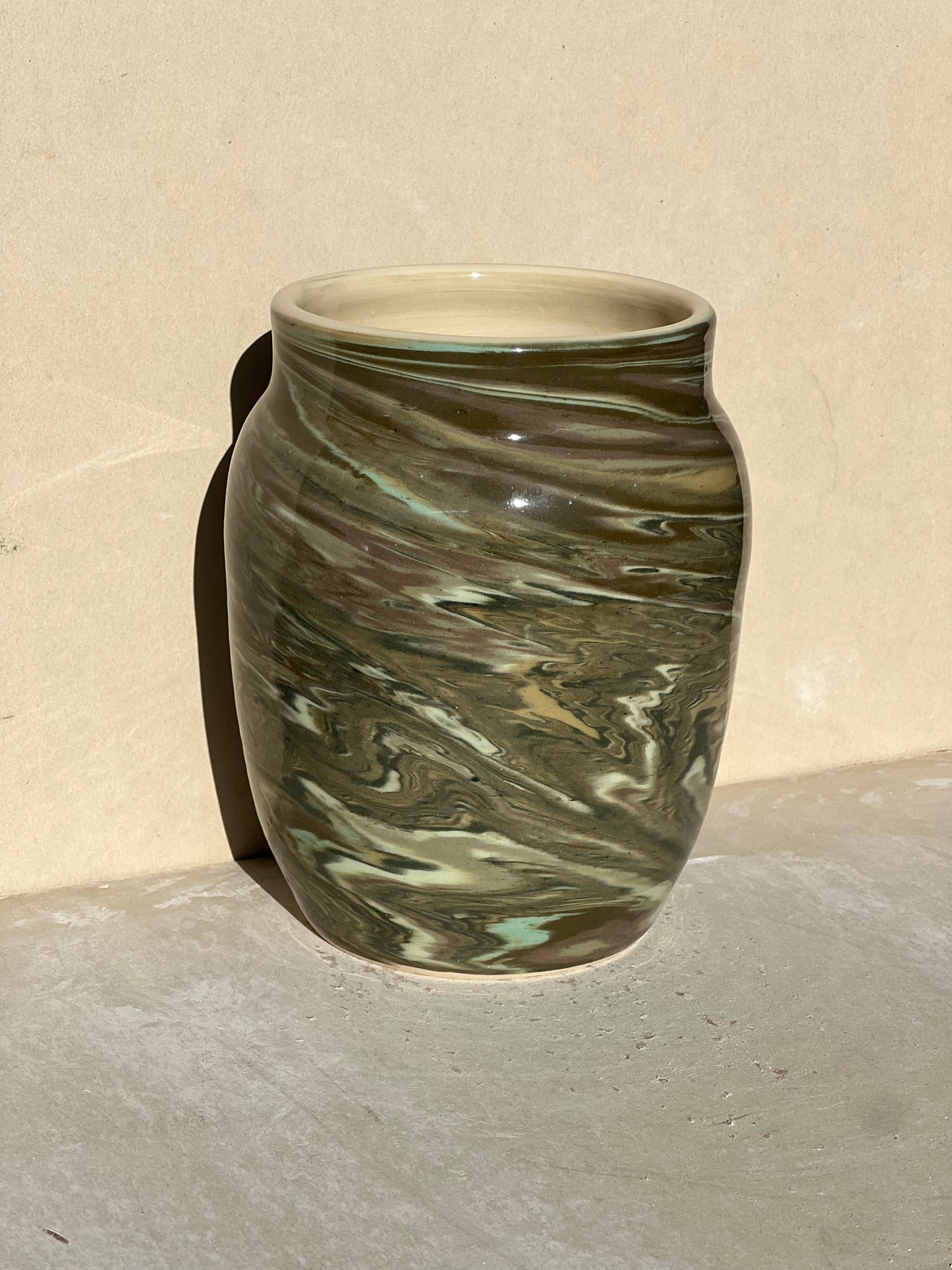 All Green Nerikomi Vase