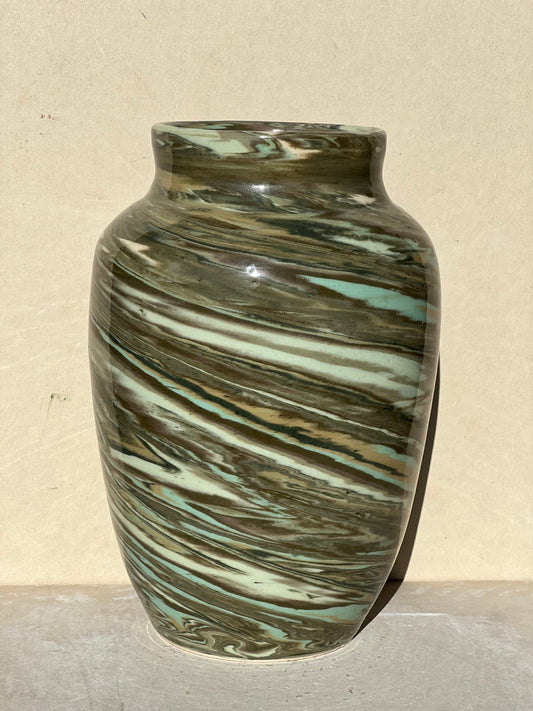 All Green Nerikomi Vase