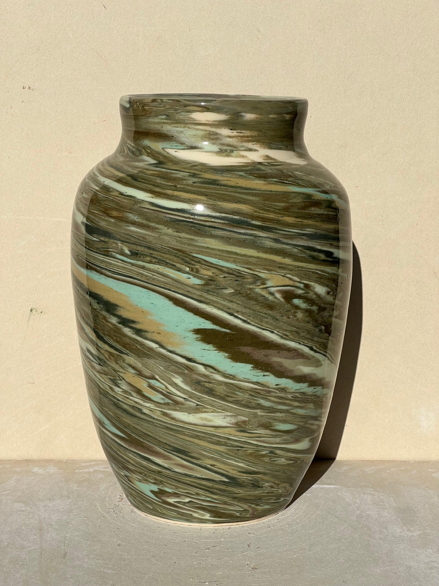 All Green Nerikomi Vase