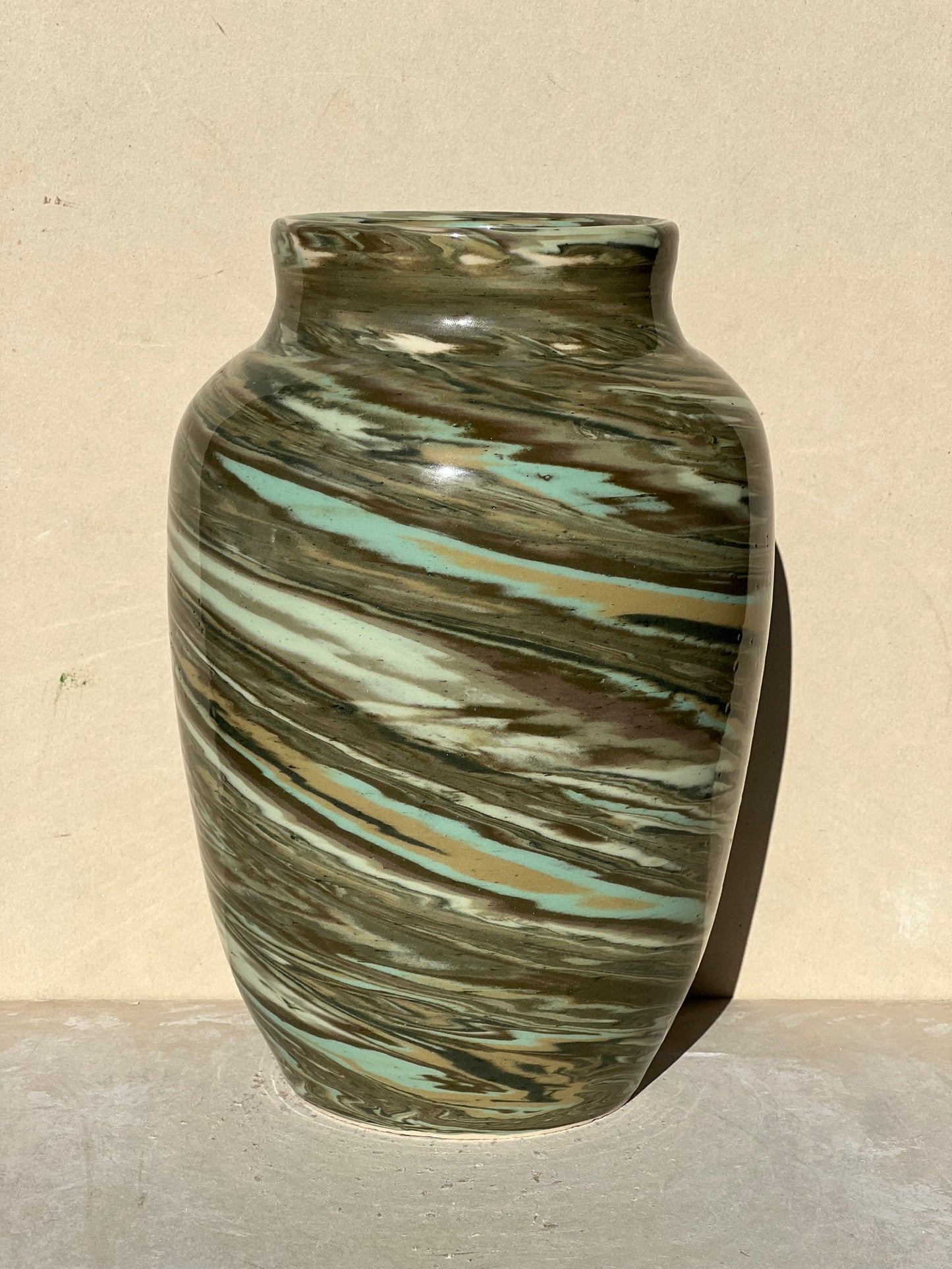 All Green Nerikomi Vase