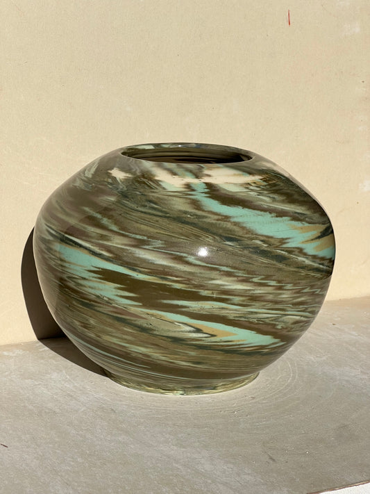 All Green Nerikomi Vase