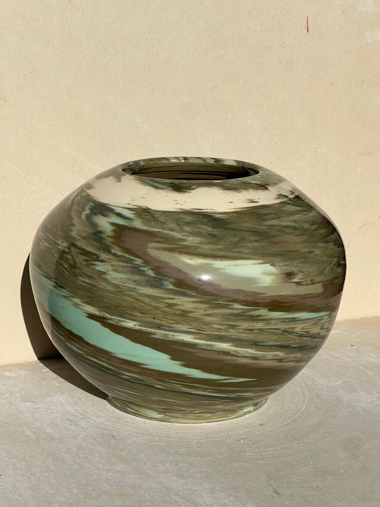 All Green Nerikomi Vase