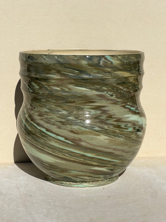 All Green Nerikomi Vase