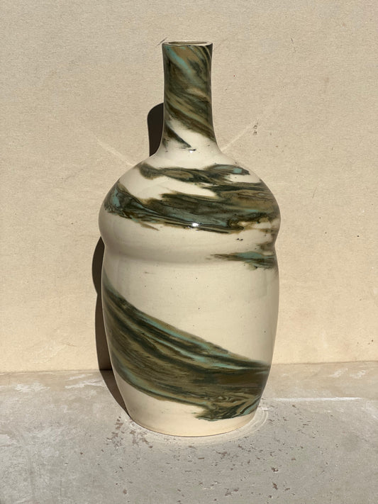 All Green Nerikomi Vase