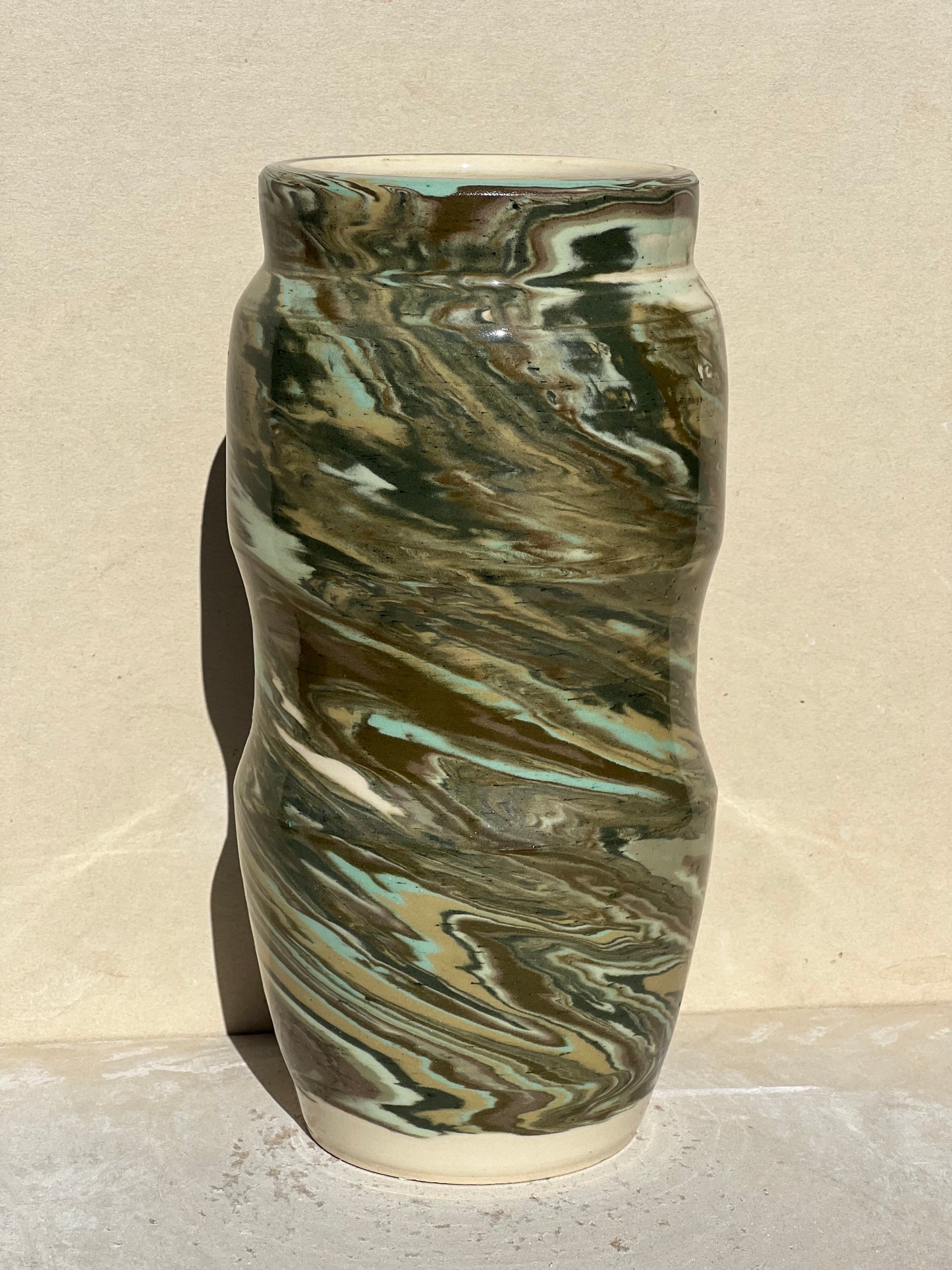 All Green Nerikomi Vase