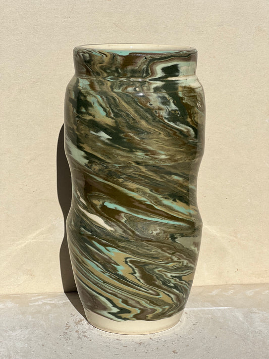 All Green Nerikomi Vase
