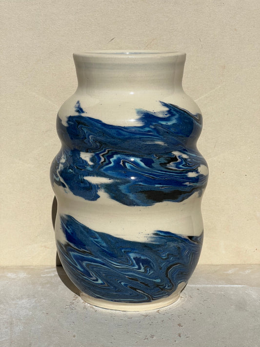 Blues Marbled vase