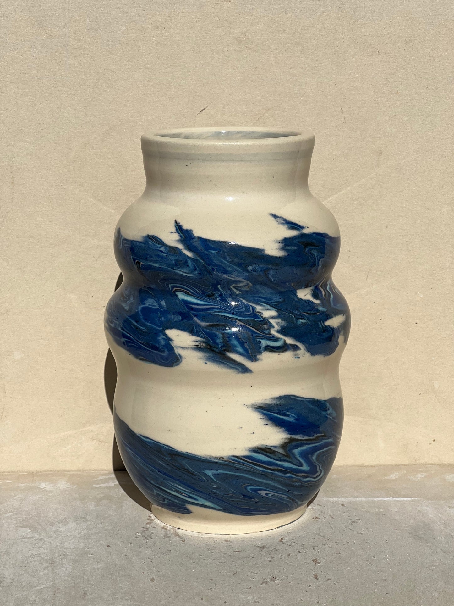 Blues Marbled vase