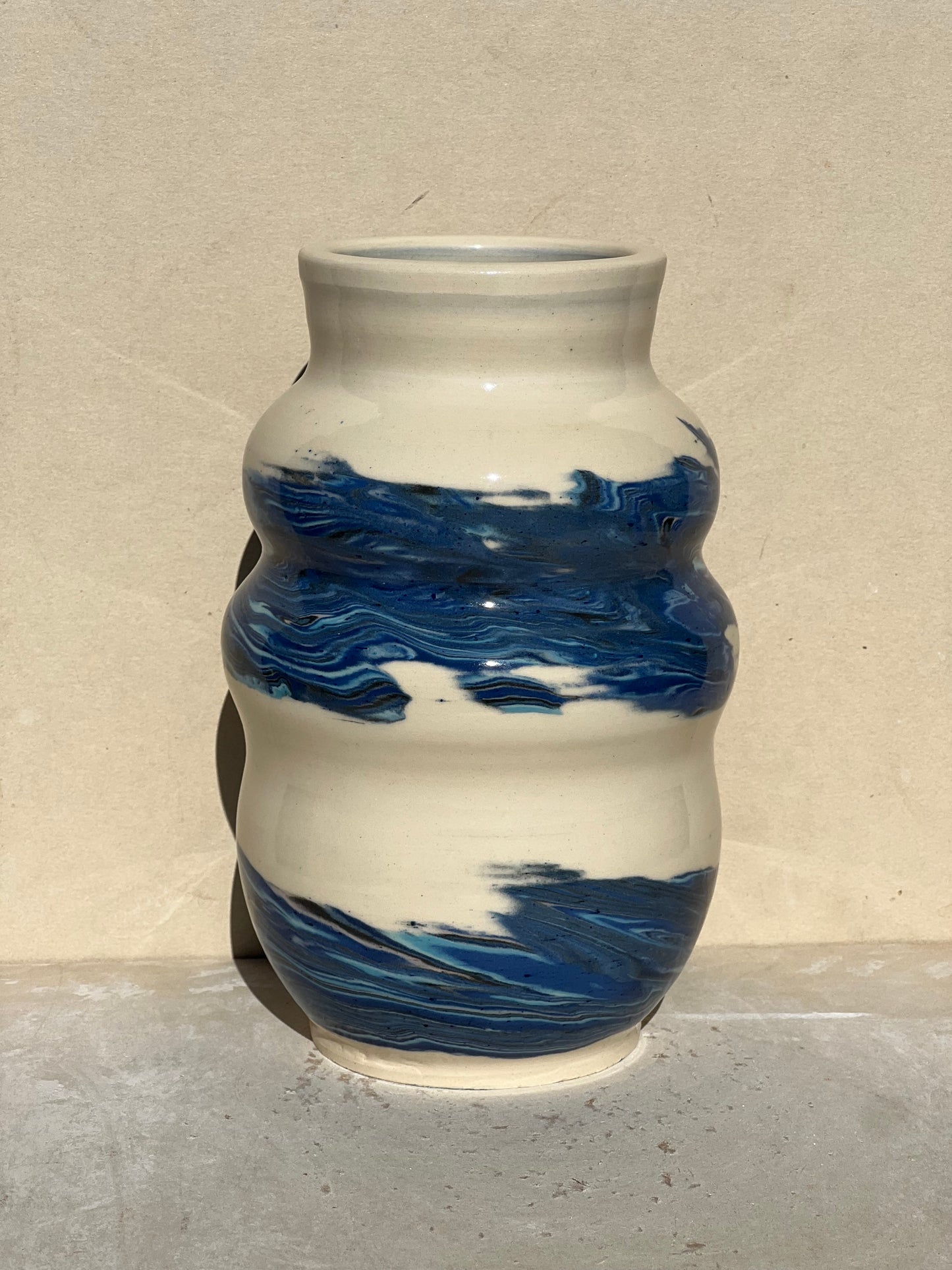 Blues Marbled vase