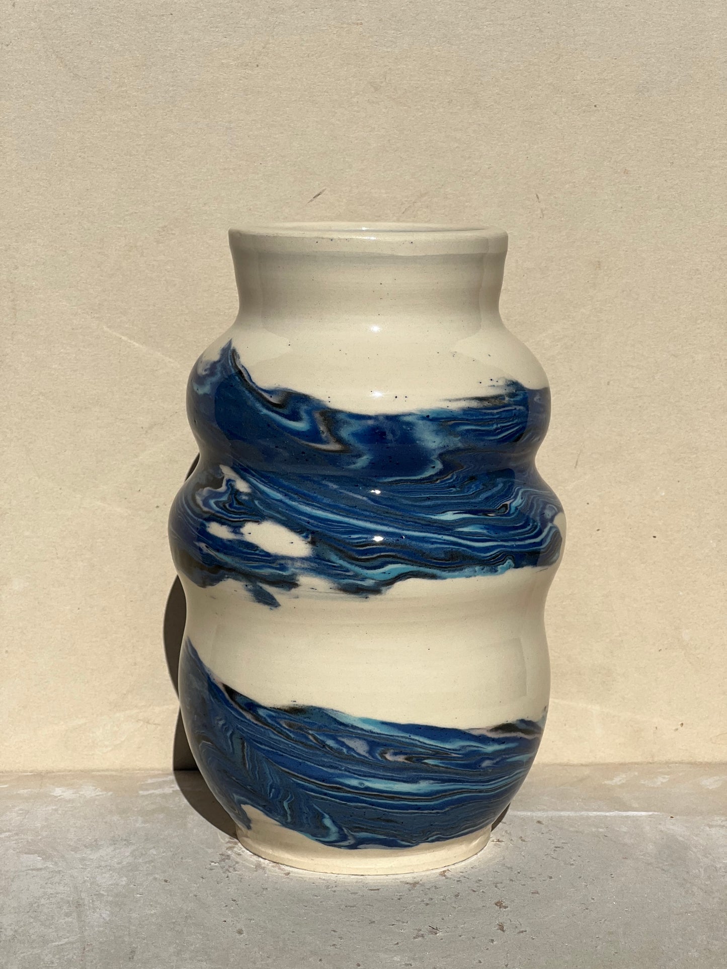 Blues Marbled vase