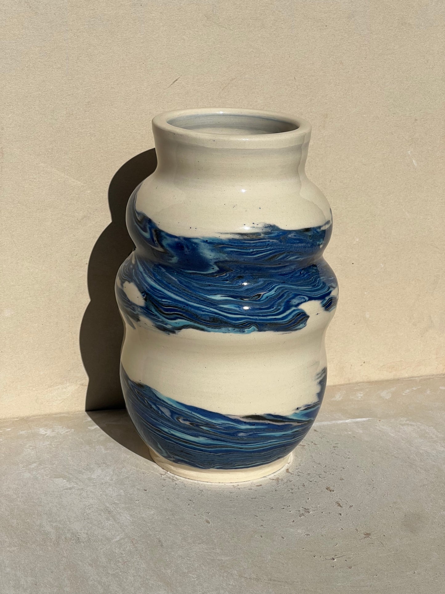 Blues Marbled vase