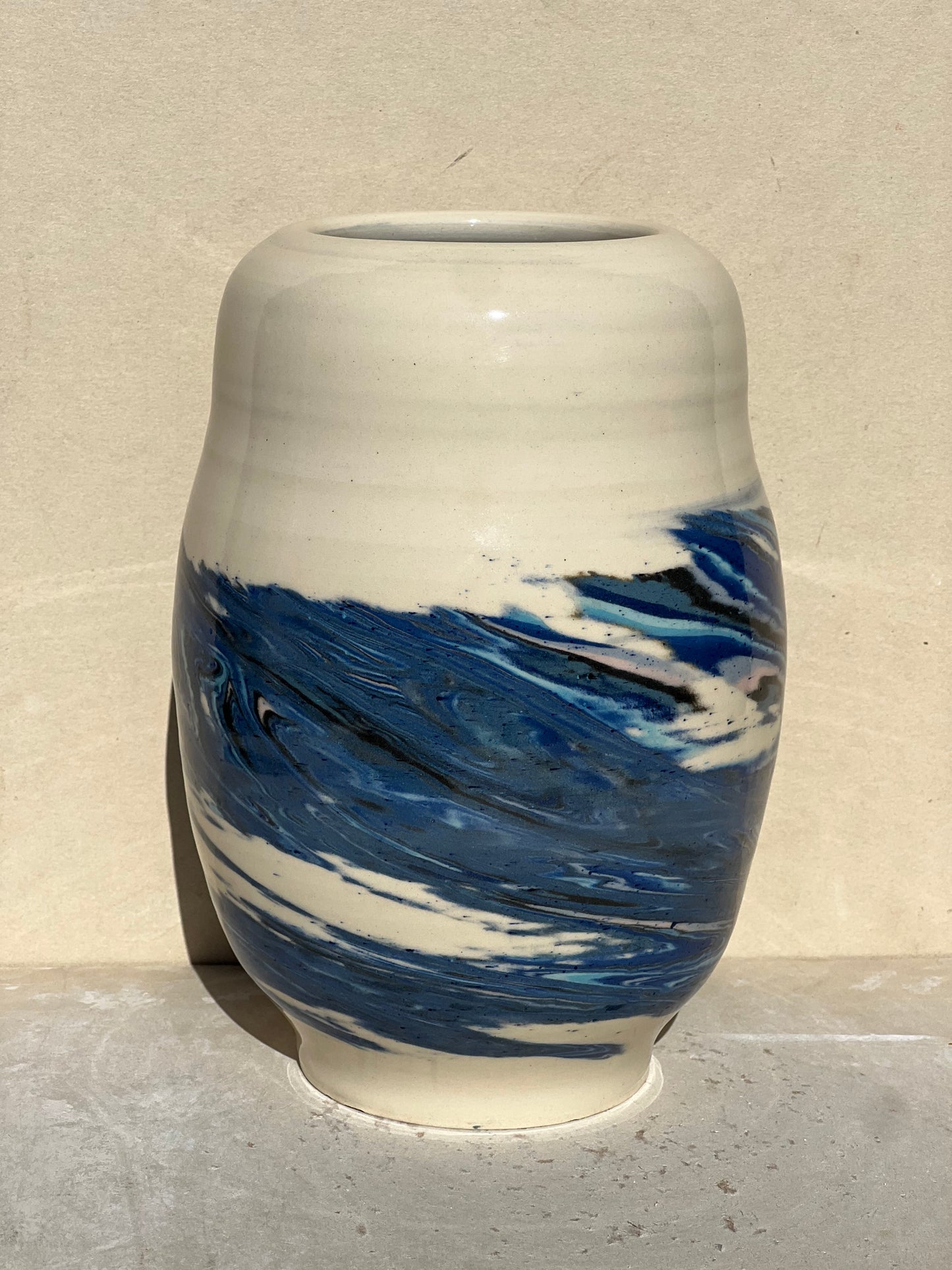 Blues Marbled vase