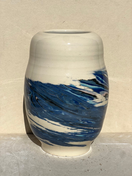 Blues Marbled vase