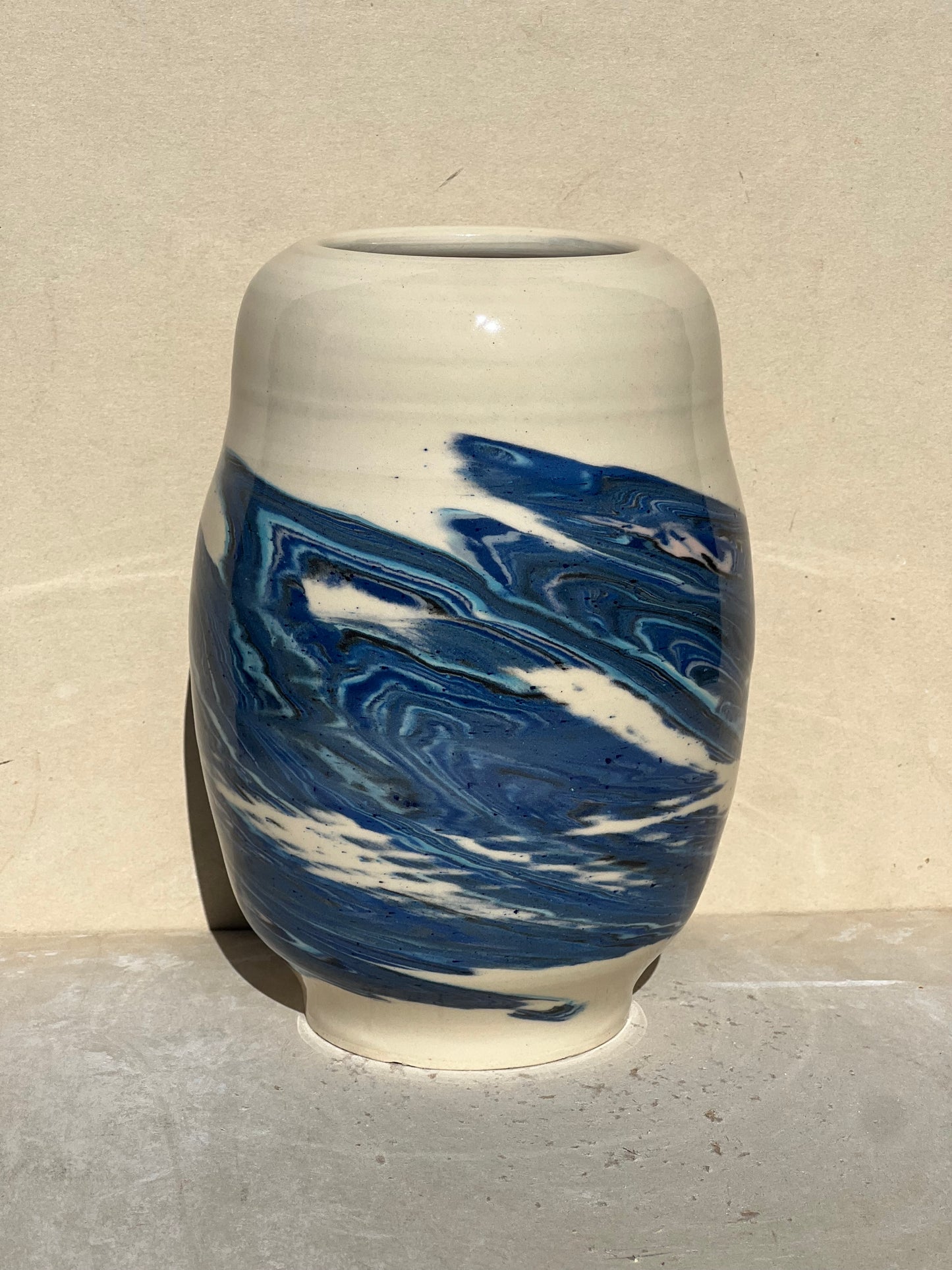 Blues Marbled vase