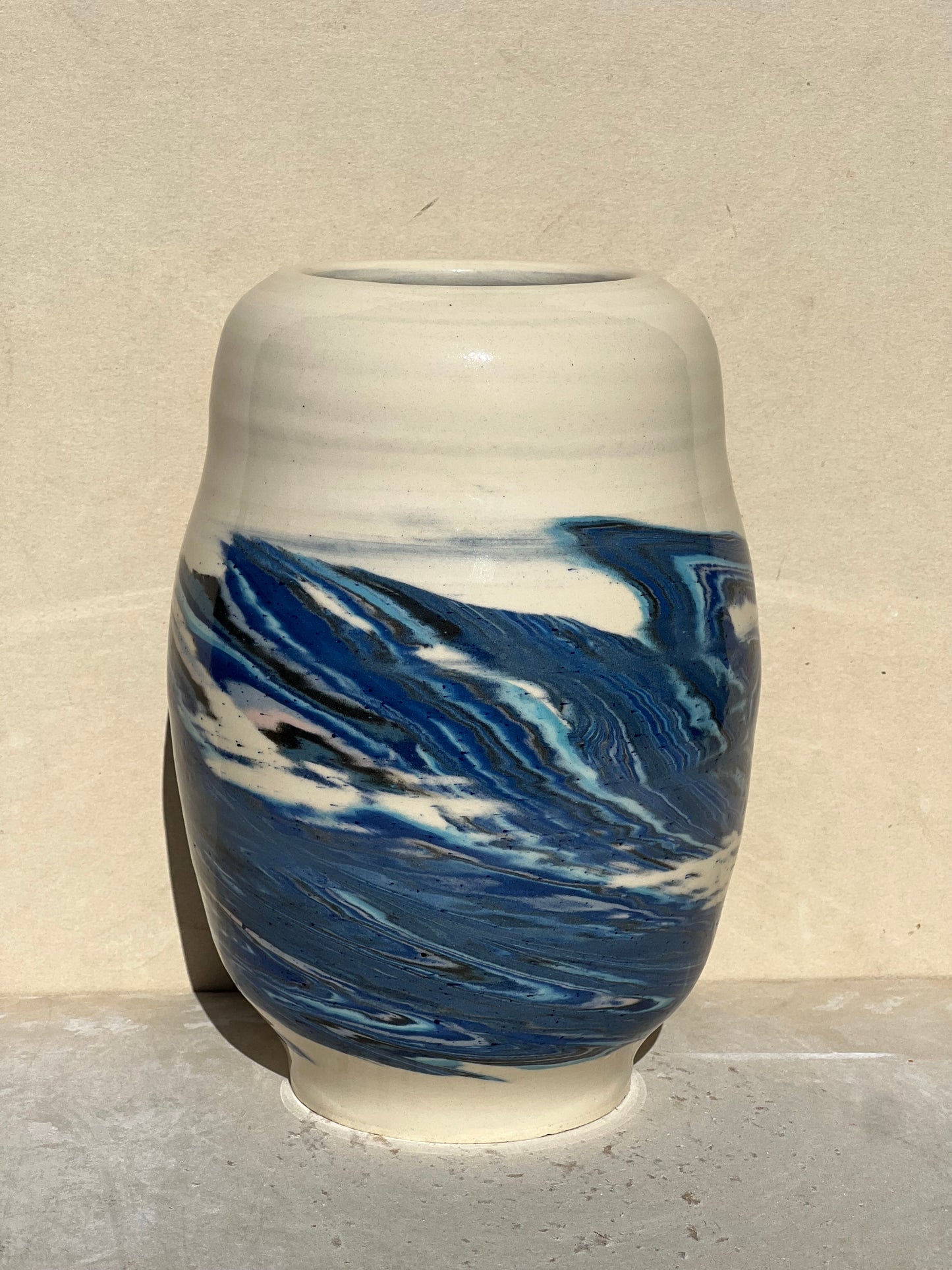 Blues Marbled vase
