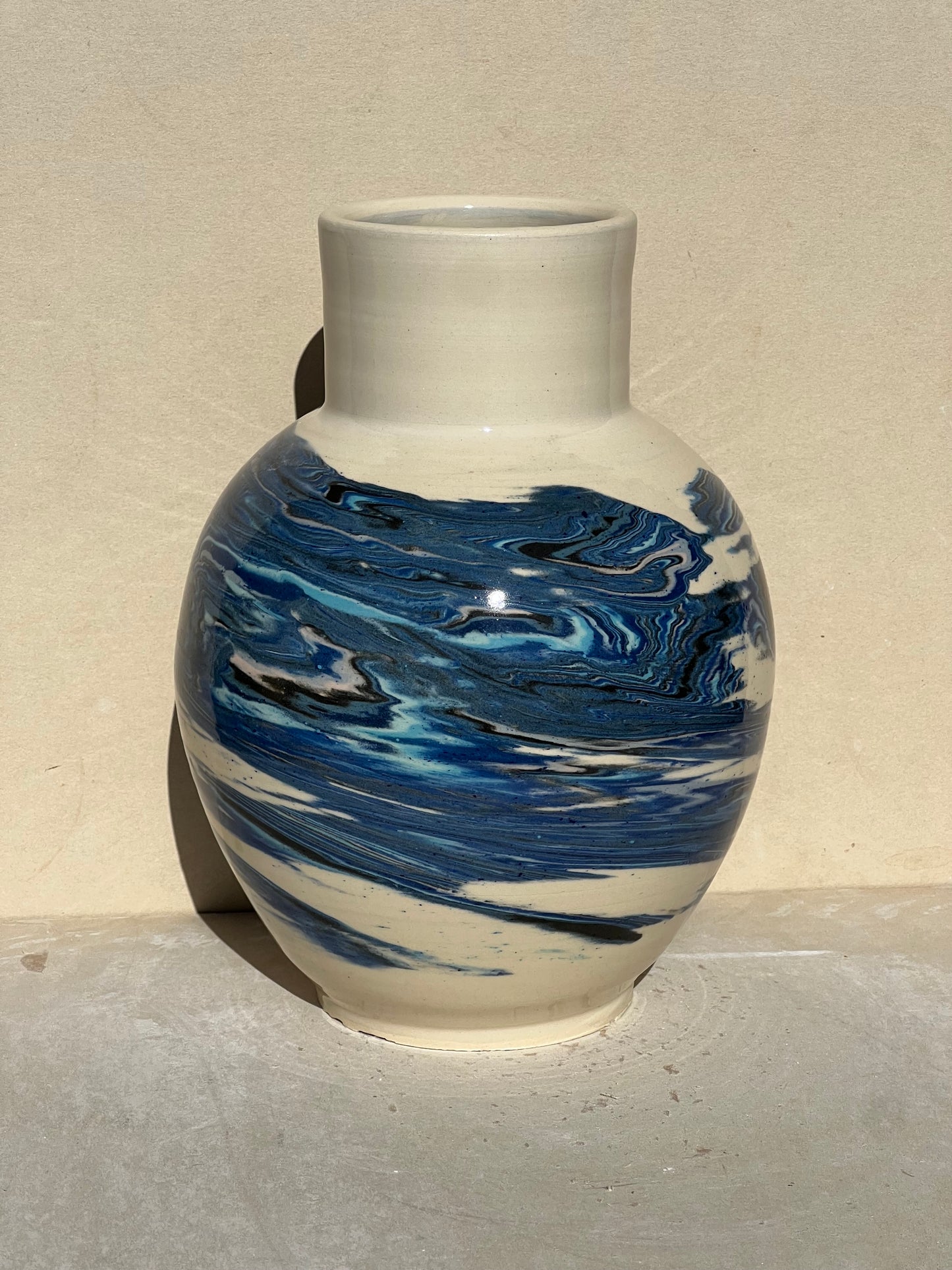 Blues Marbled vase
