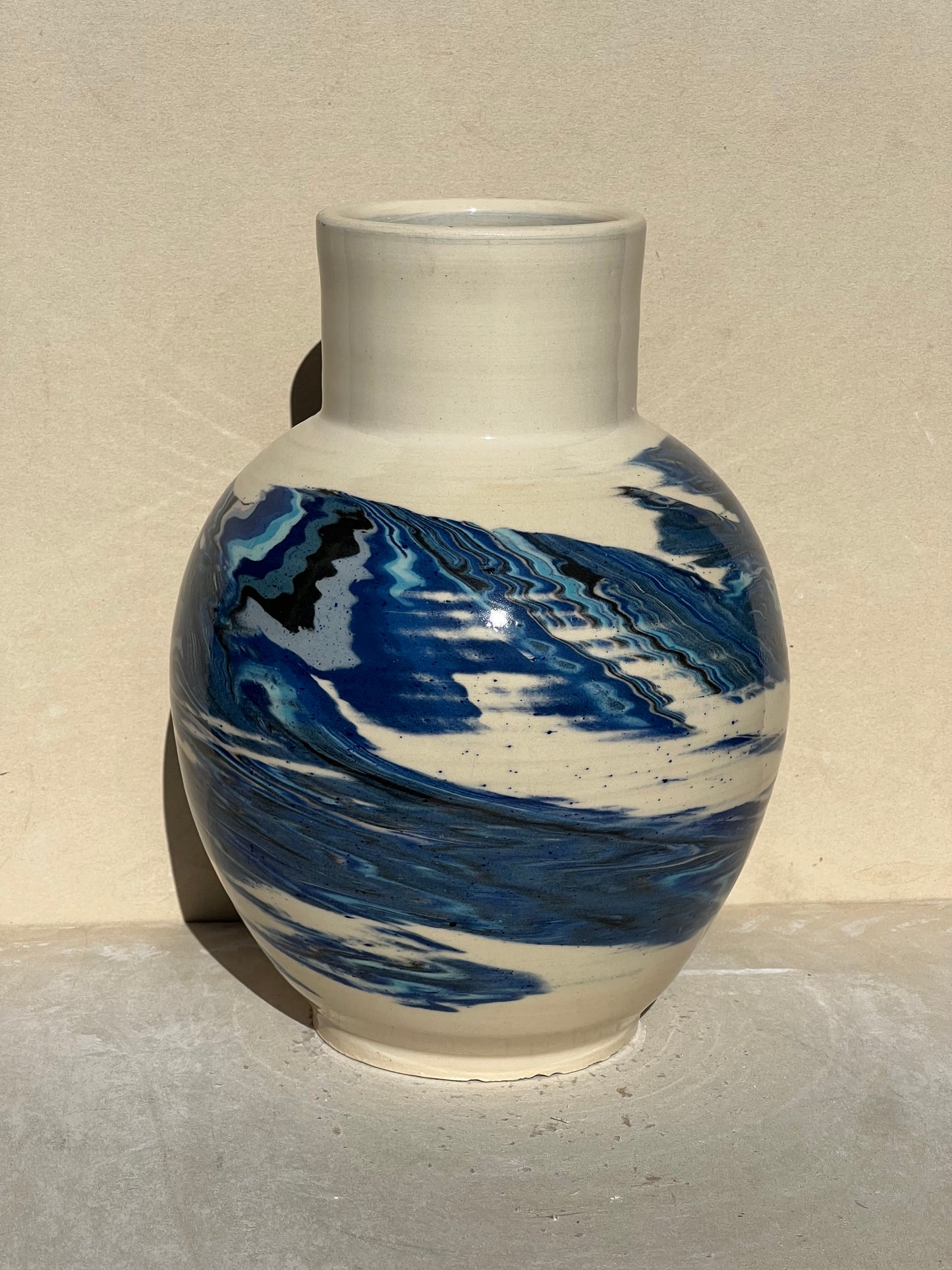 Blues Marbled vase