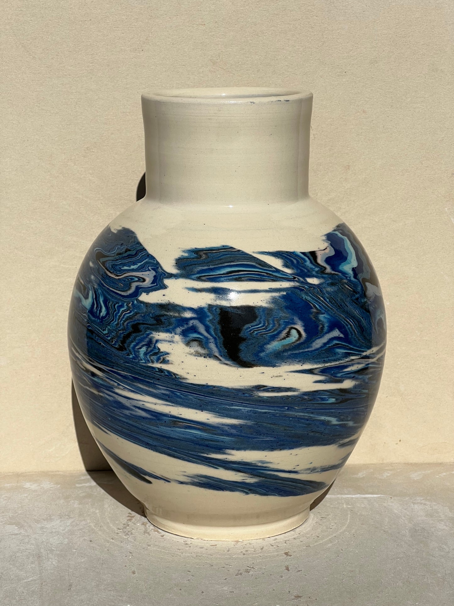 Blues Marbled vase