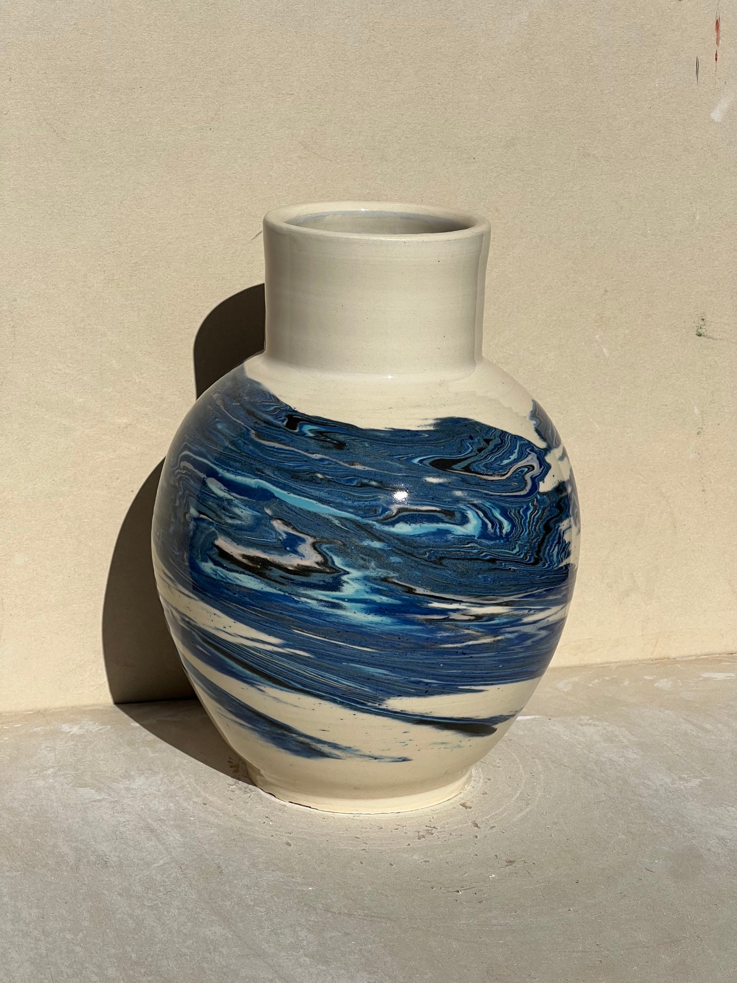 Blues Marbled vase