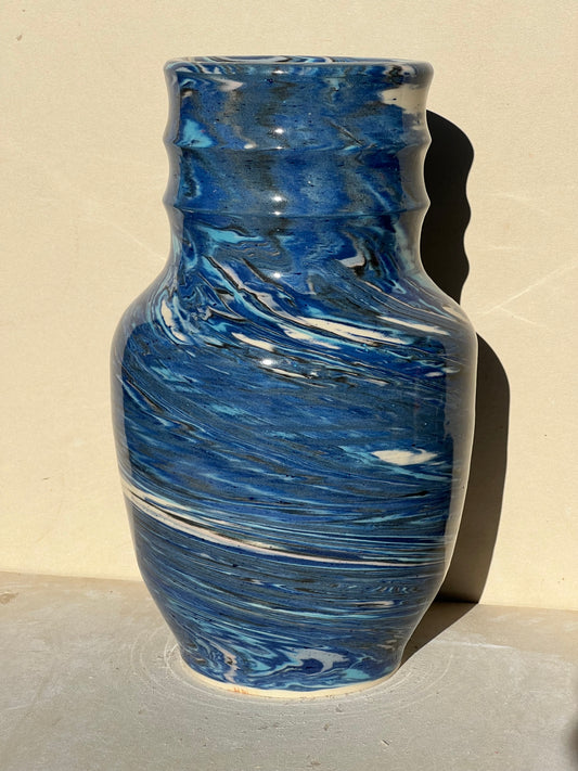 Blues Marbled vase