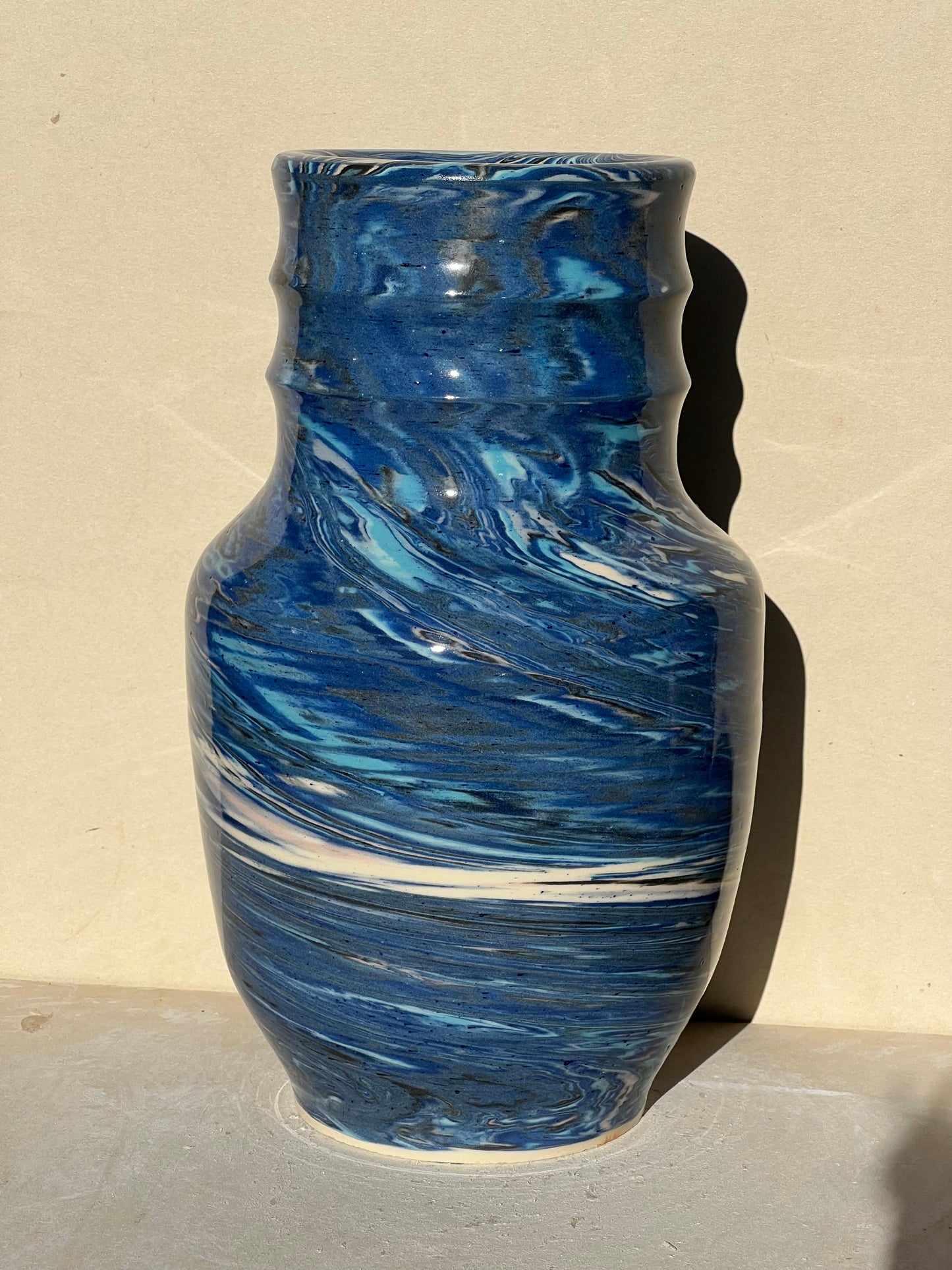 Blues Marbled vase