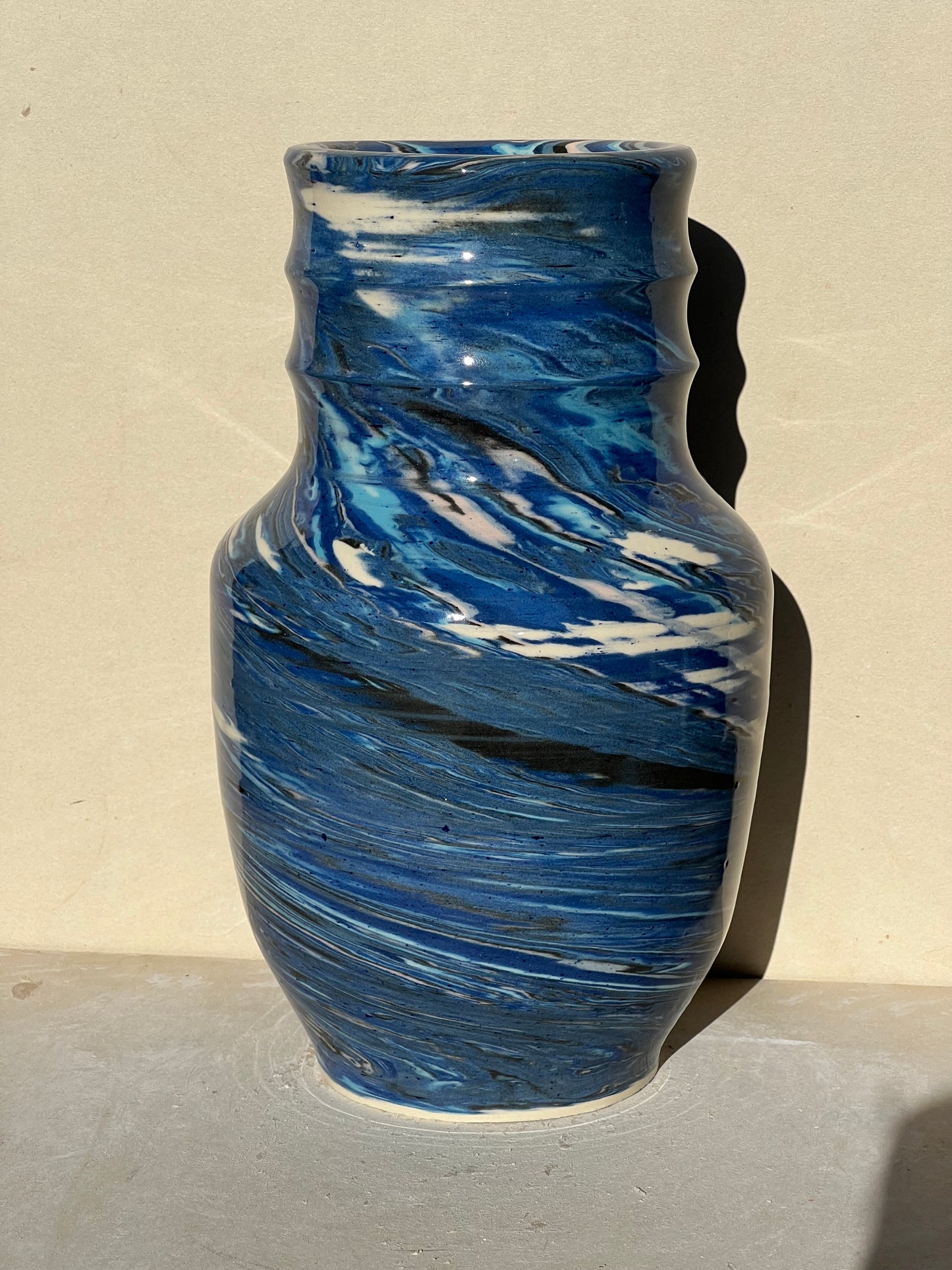 Blues Marbled vase