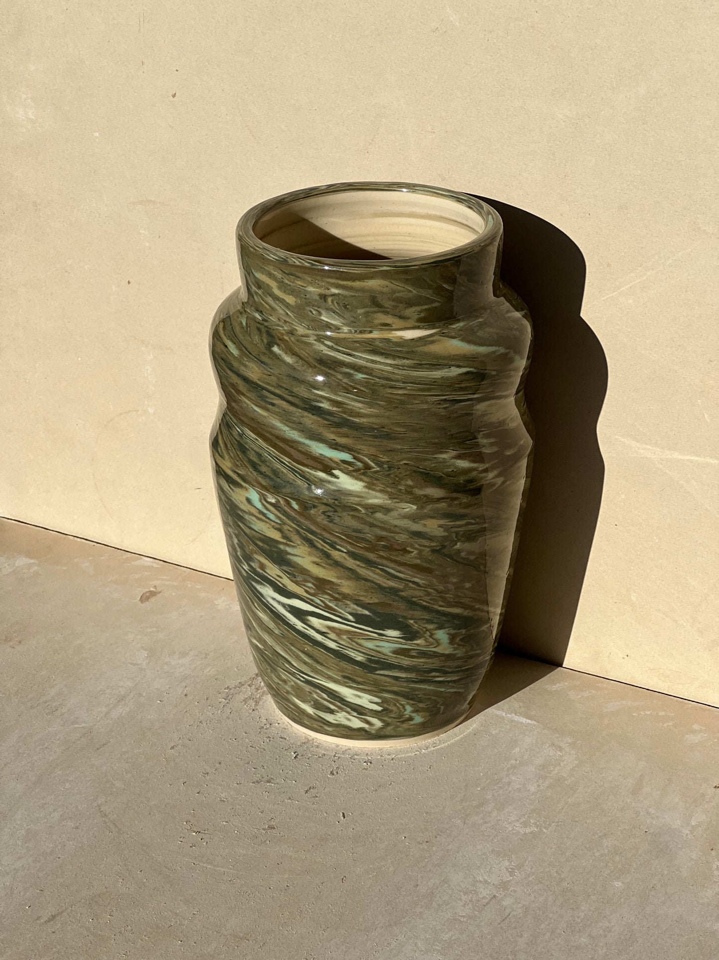 All Green Nerikomi Vase