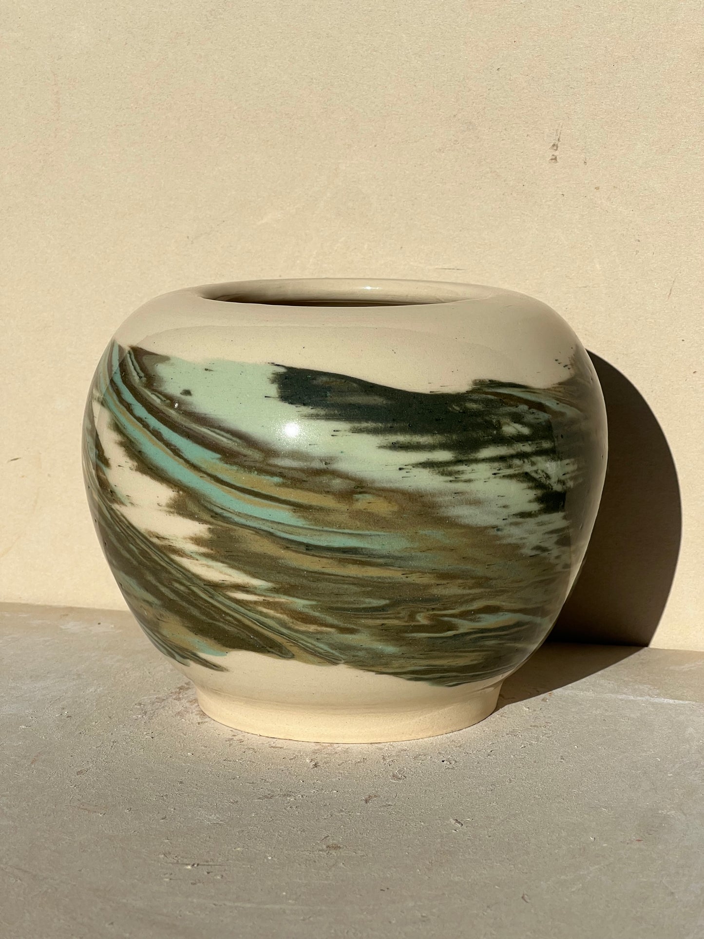 All Green Nerikomi Vase