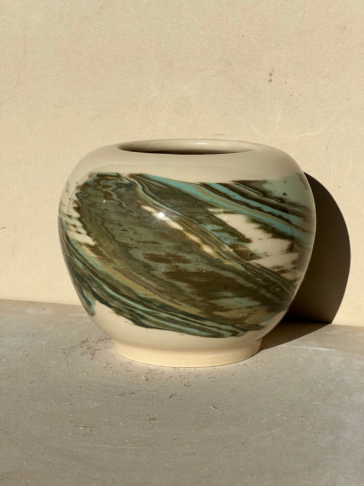All Green Nerikomi Vase