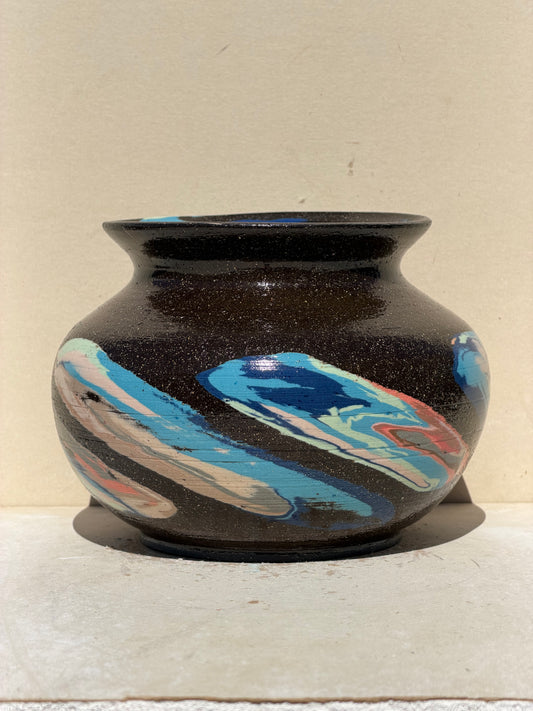 Brown Nerikomi Vase