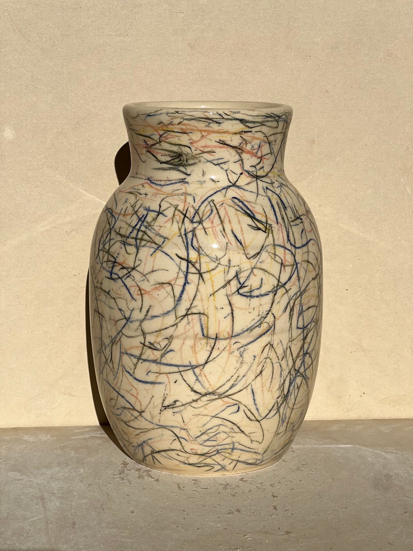 Colorful Scribble Vase