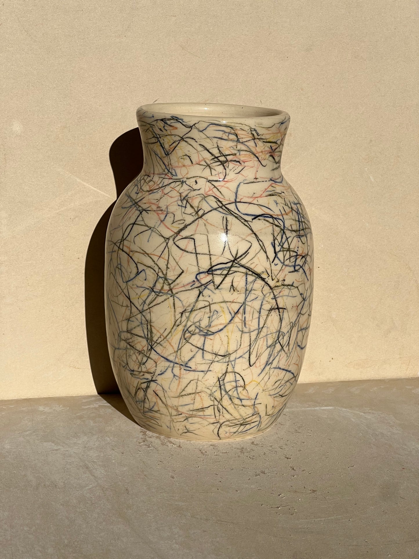 Colorful Scribble Vase