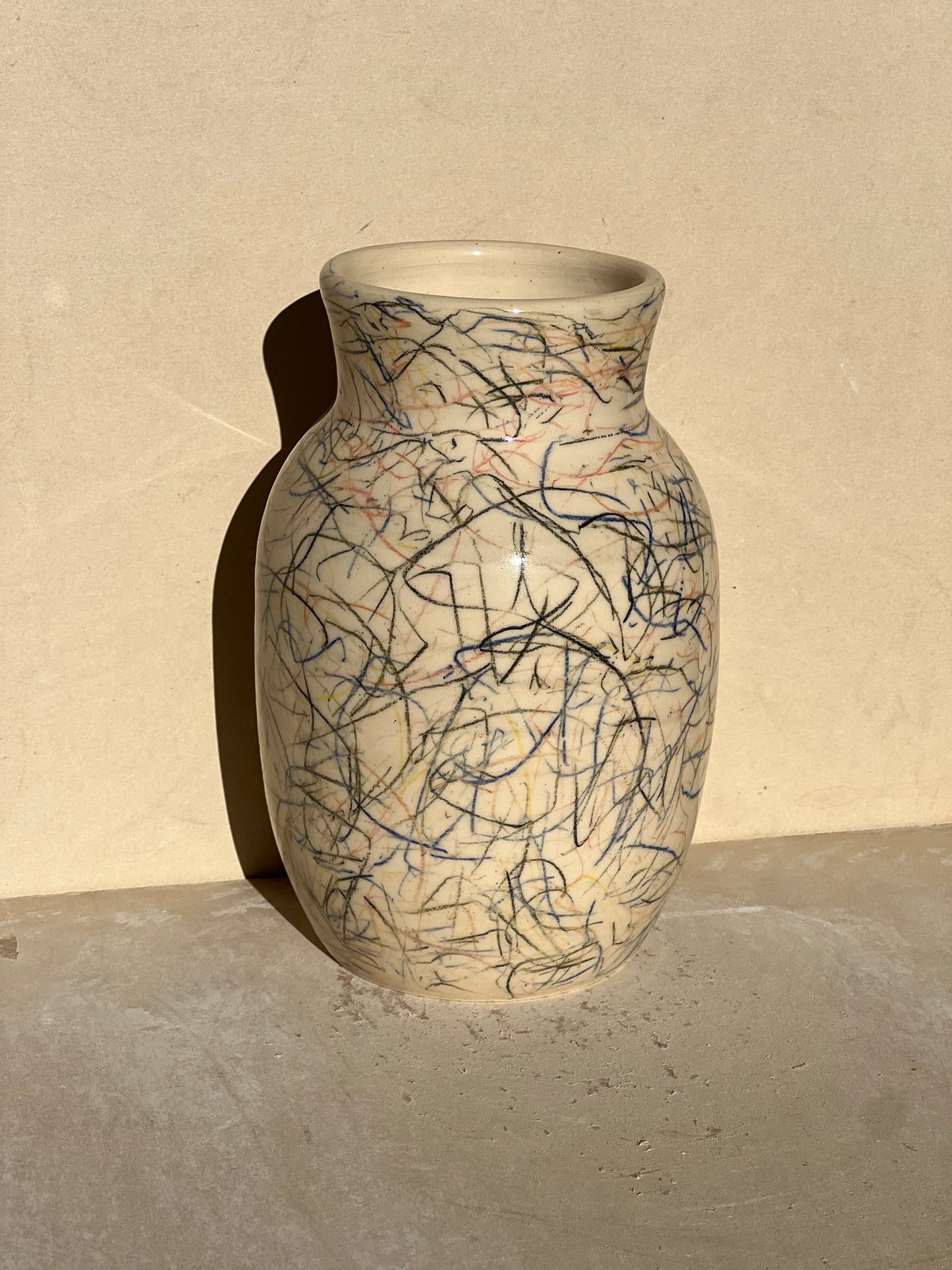 Colorful Scribble Vase