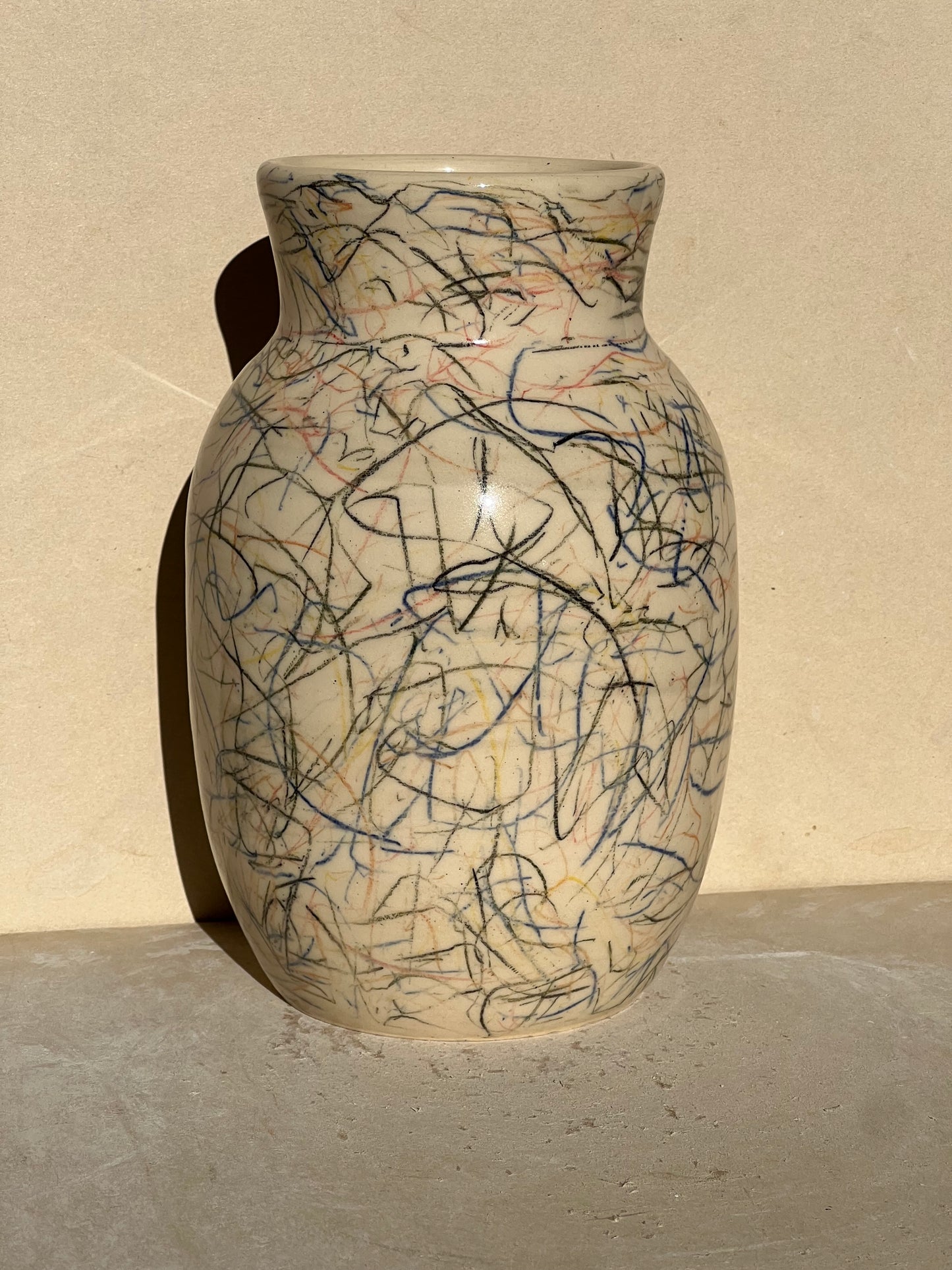Colorful Scribble Vase
