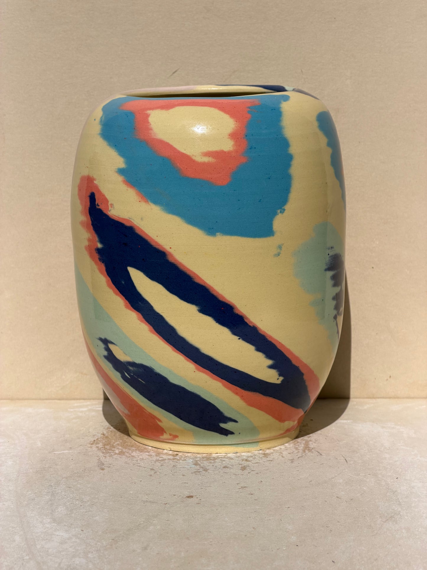 Yellow Circles Vase